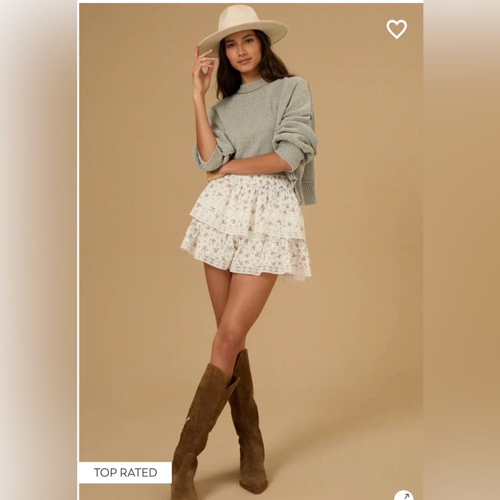 Reign Lace Floral Shorts